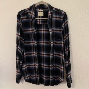 Blue American eagle flannel. Size large